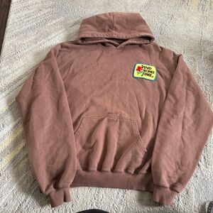 Tyler the Creator brown pullover hoodie FIND SOME TIME patch rose Cotton medium